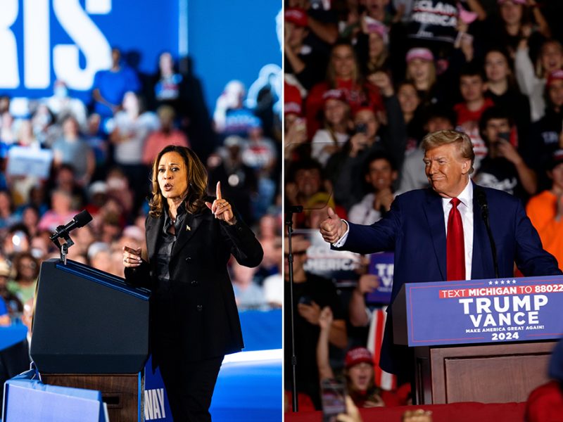 Harris and Trump take divergent paths in a tied race