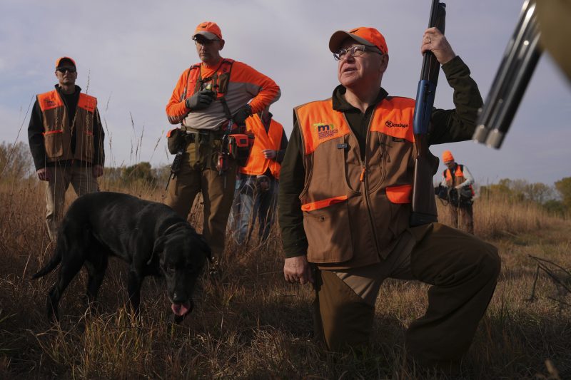 Pheasant hunts, football games: Walz makes his appeal to male voters