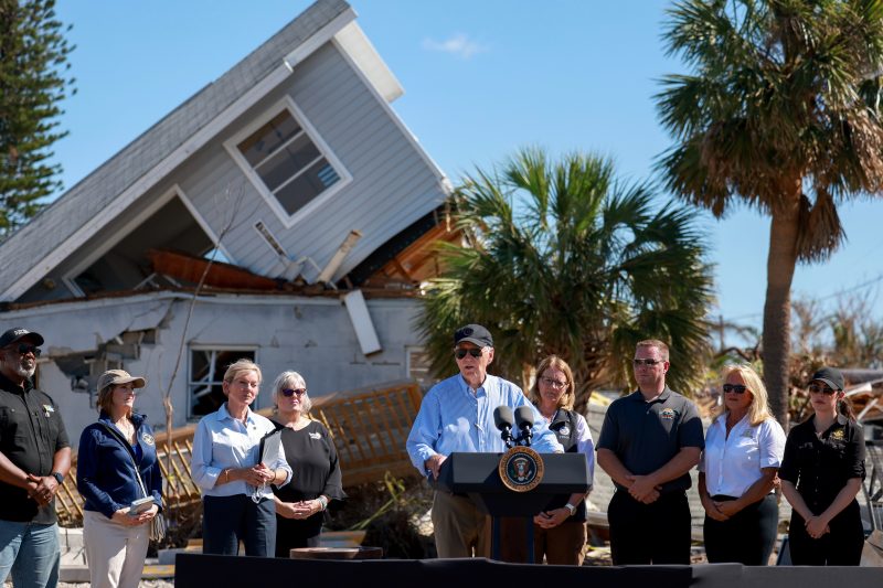 Harris and Biden, in storm-hit areas, seek to balance empathy and politics