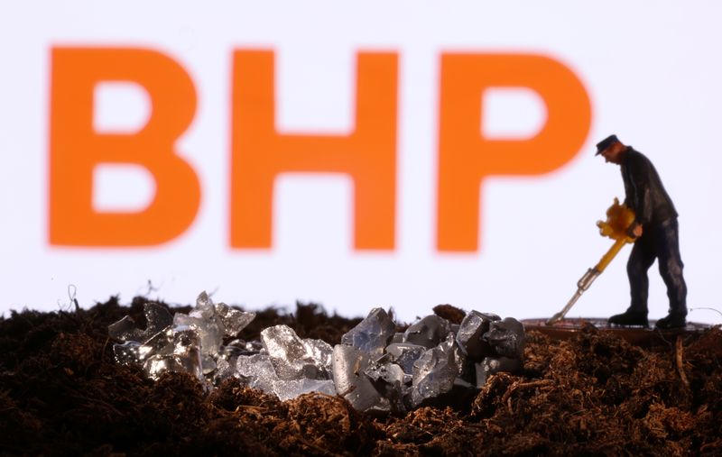 BHP first-quarter iron ore production tops estimates, copper output rises