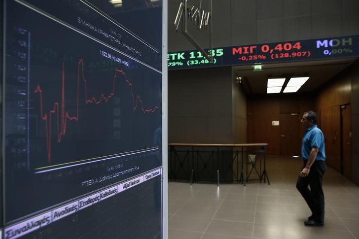 Greece stocks lower at close of trade; Athens General Composite down 0.56%