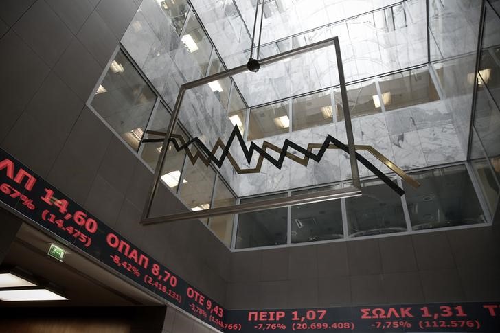 Greece stocks lower at close of trade; Athens General Composite down 0.96%