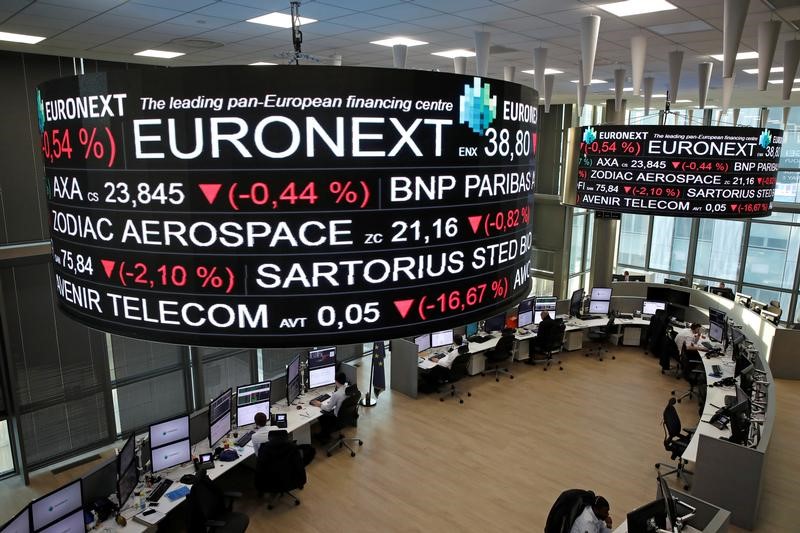 European stocks lower on trade war concerns; Halfords soars