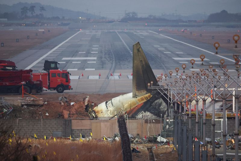 Empty desks and tears mark five colleagues killed in South Korean plane crash