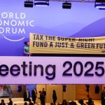 Greenpeace activists stage climate protest inside WEF meeting in Davos